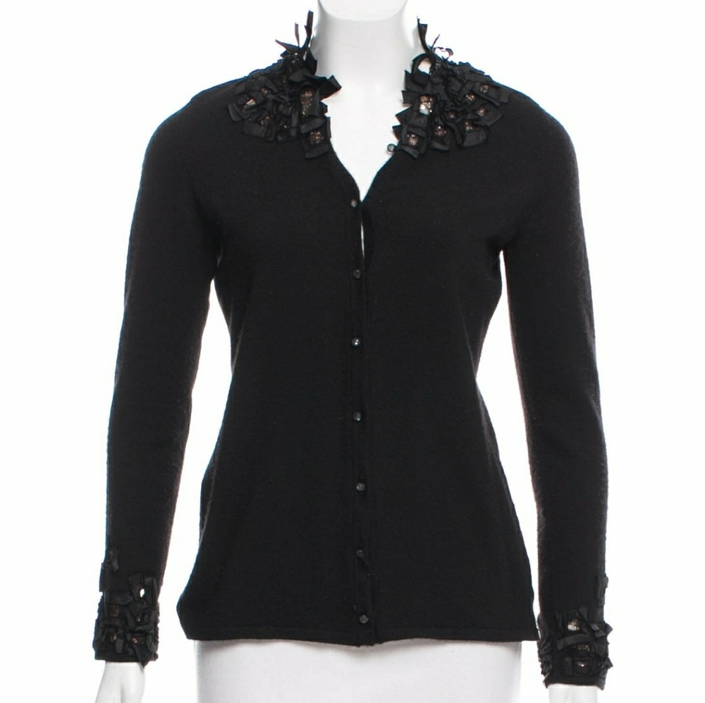 Oscar De La Renta Cashmere Cardigan